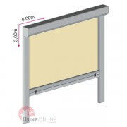 Rideau 5 m transparent motorisé sur mesure pour pergola