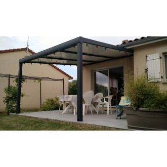 Pergola aluminium toit panneaux sandwich
