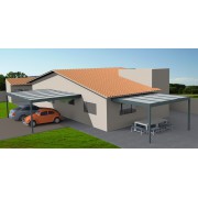 Pergola adossée toit plat 5x4