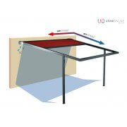 Store banne sur pieds toile micro-perforée dickson sur mesure