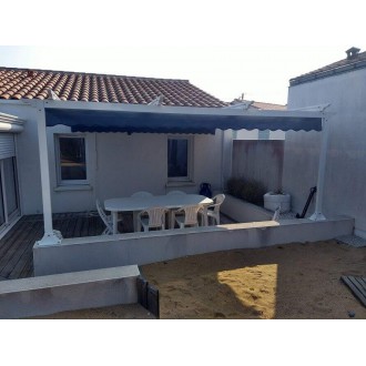 Pergola toile rétractable micro-perforée 6x6