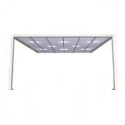 Pergola toile tendue entrelacée blanche 5x4