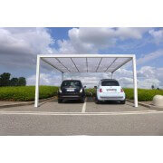 Carport toile tendue entrelacée autoportée
