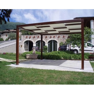 Pergola toile tendue entrelacée autoportée