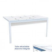 Pergola toile tendue entrelacée + kit toile étanche rétractable 5x4