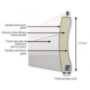Lames en alu isolées 77x19 mm porte de garage enroulable 