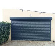 Porte de garage enroulable 3x2 gris 7016 pose en applique extérieure
