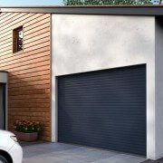 Porte de Garage Enroulable SOMFY Gris Anthracite 7016 3.5x2 Pose en Applique Intérieur