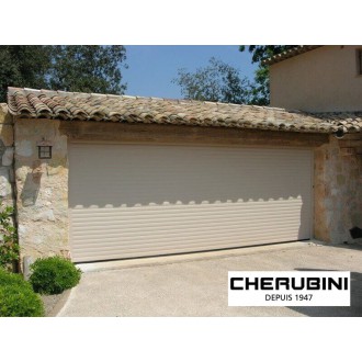 Porte de garage enroulable 4x2 beige