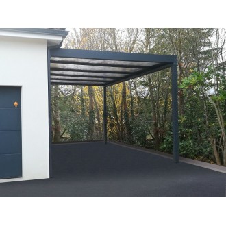 Carport adossé (structure seule) 10x5 toit plat