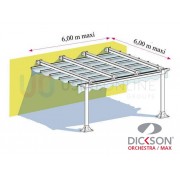 Pergola toile rétractable 6x6