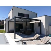 Pergola toile entrelacée 4 poteaux