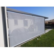 Store Guide motorisé toile micro-perforé SWK M654 Grey