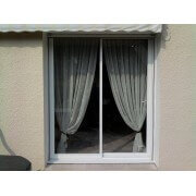 Baie Vitrée Coulissante Aluminium Blanc 9016 2 Vantaux avec Volet Roulant Intégré