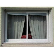 Fenêtre Coulissante Aluminium Blanc 9016 2 Vantaux avec Volet Roulant Intégré