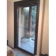 Baie à galandage ral 1247 1 vantail vers la gauche