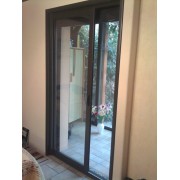 Baie à galandage 1 vantail vers la gauche brun 1247