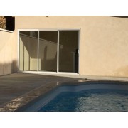 Baie coulissante 3 vantaux 3m de large