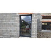 Coffre tunnel + volet intégré avec baie galandage gris anthacite