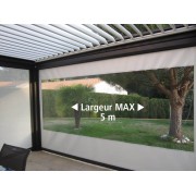 Rideau transparent motorisé pour pergola
