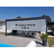 Store à Guide motorisé pour pergola micro-perforé SWK M654 Grey