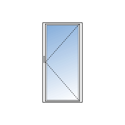 Porte Fenêtre Mixte Bois / Alu 1 Vantail Tirant Droit Ouvrant à la Française Sur Mesure