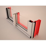 Vue de Profil Baie Vitrée Coulissante Aluminium 2 Vantaux