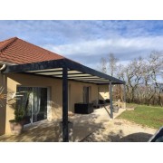 Pergola toit plat adossée 12m