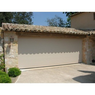 Porte de garage enroulable 4x2 beige