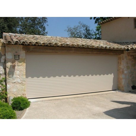 Porte de garage enroulable 4x2 beige