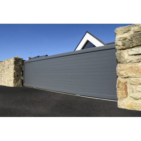 Portail Coulissant Aluminium plein Estelle