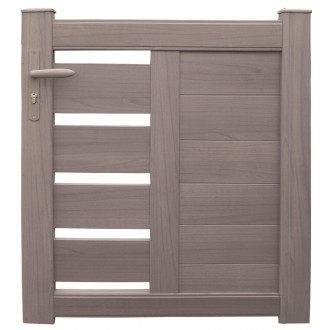 Portillon Aluminium plein et ajouré horizontal Soazic