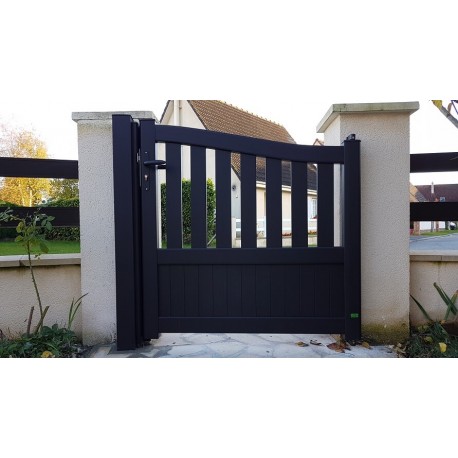 Portillon Aluminium chapeau de gendarme plein et ajouré horizontal Gwenaël