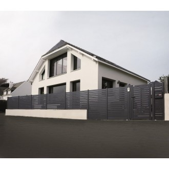 Portillon Aluminium ajouré horizontal Rose