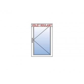 Fenêtre PVC 1 Ouvrant Tirant Droit avec Volet Roulant Intégré