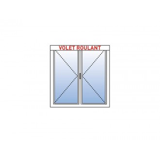 Fenêtre pvc 2 Ouvrants avec volet roulant intérieur intégré