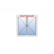 Fenetre alu 2 vantaux avec volet roulant intérieur intégré