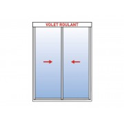 Baie Vitrée Coulissante 2 Vantaux avec Volet Roulant Intégré