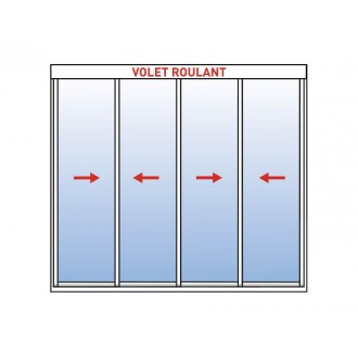 Baie coulissante 4 vantaux