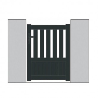 Portillon Aluminium semi-ajouré vertical Audrey