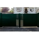 Portail Battant Aluminium Dylia Plein & Ajouré Horizontal Manuel ou Électrique (Moteur Somfy ou Nice) Sur Mesure