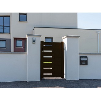 Portillon Aluminium plein et ajouré horizontal Soazic