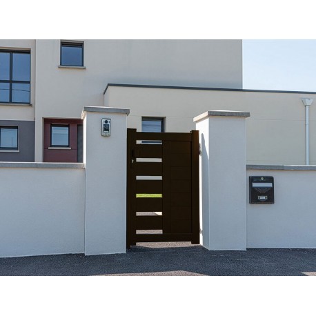 Portillon Aluminium plein et ajouré horizontal Soazic