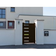 Portillon Aluminium plein et ajouré horizontal Soazic