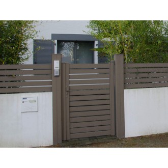 Portillon Aluminium ajouré horizontal Rose