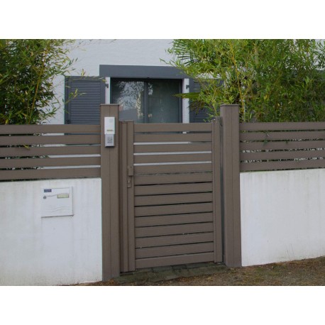 Portillon Aluminium ajouré horizontal Rose