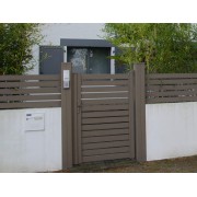 Portillon Aluminium ajouré horizontal Rose