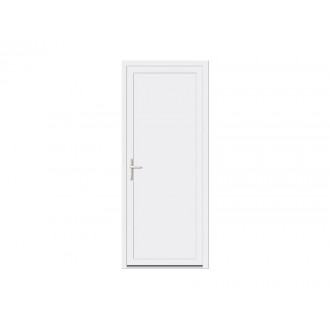 Porte de Service PVC 1 Vantail VEKA Ouvrant à la Française Panneau Sandwich Plein intégral Sur Mesure