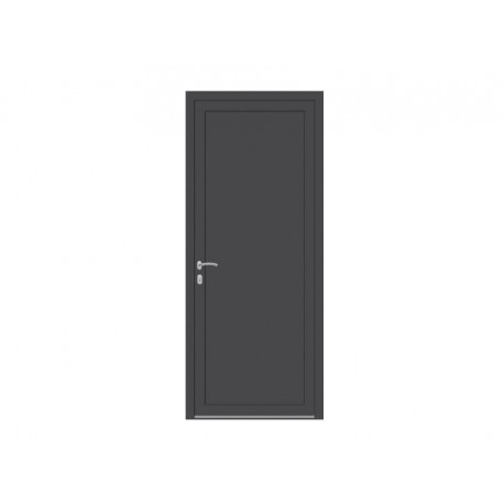 Porte de service ALU 1 vantail panneau plein