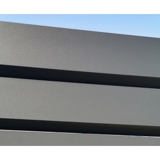 Clôture Aluminium Persiennée Lames 137x20mm Sans Vis à Vis Extérieur à Sceller Sur Mesure